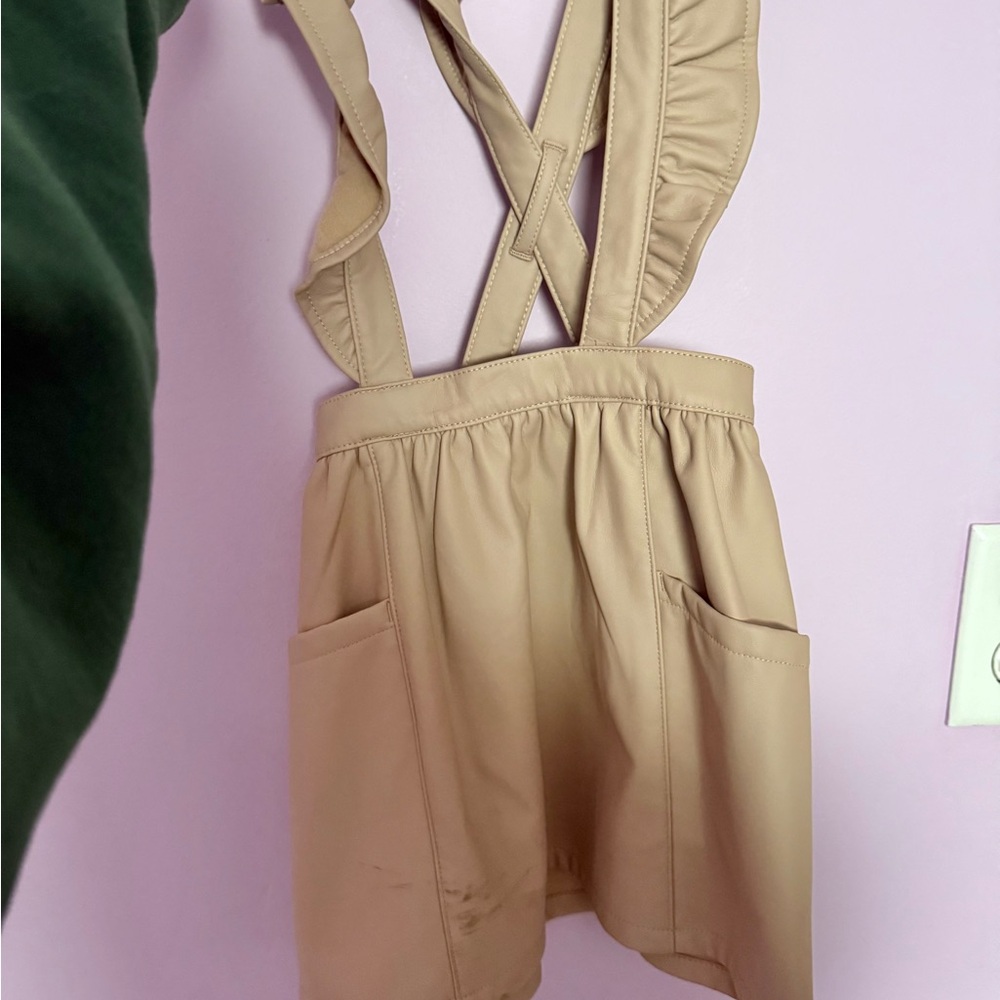 Tan Suspender Skirt